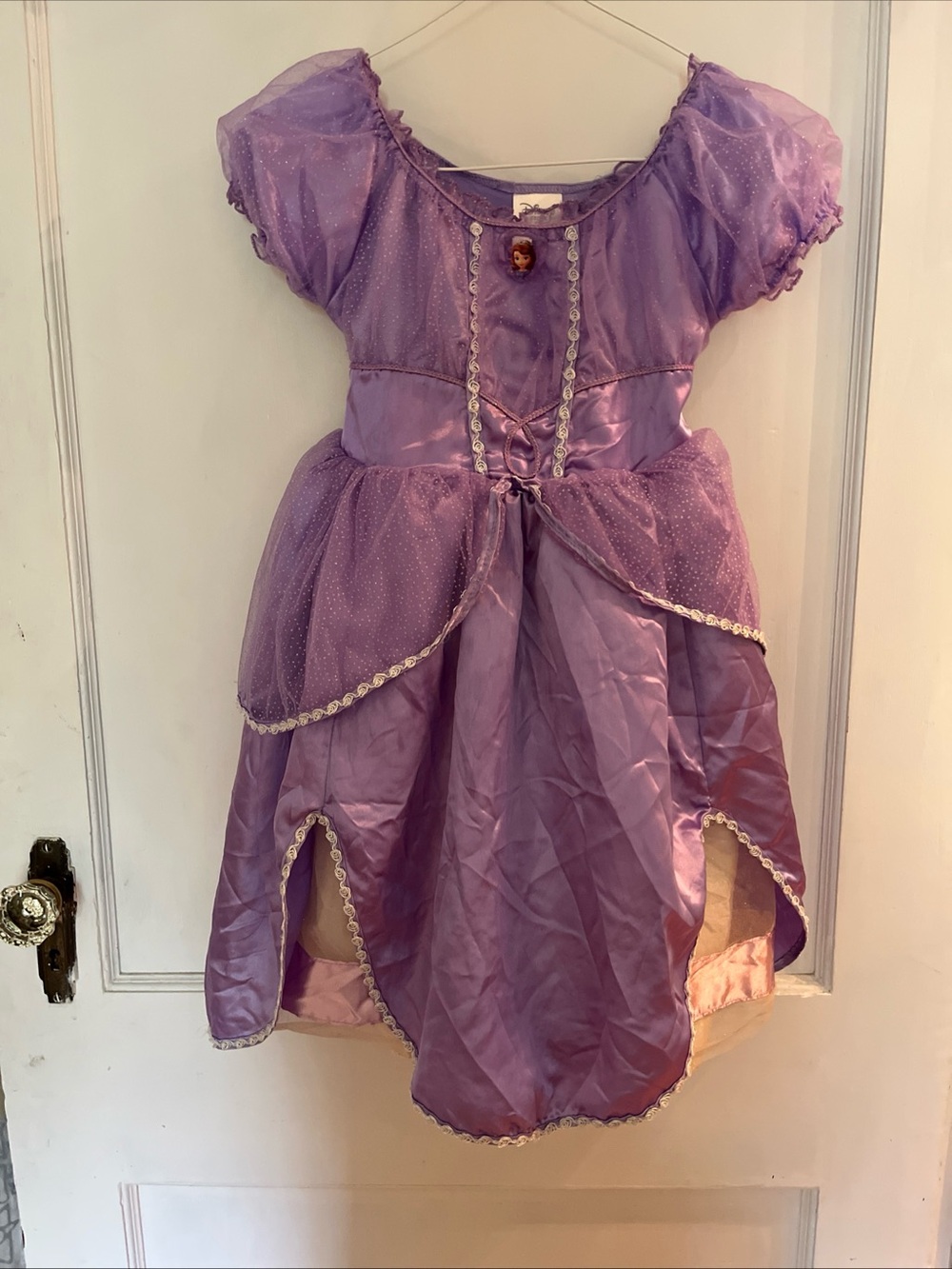 Disney Girls' Princess Sophia Costume Dress - Sparkle Tulle Skirt Size 4